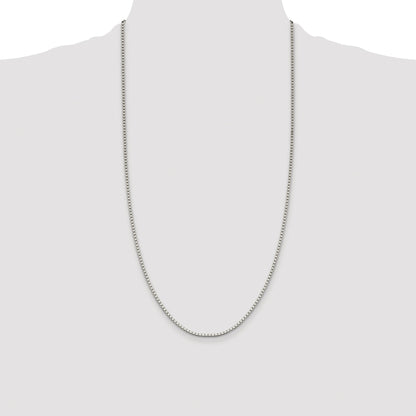 Sterling Silver Rhodium-plated 1.9mm Box Chain