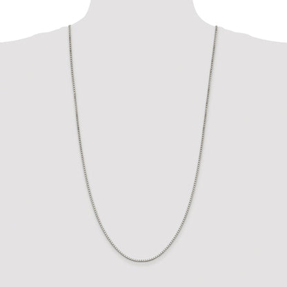Sterling Silver Rhodium-plated 1.9mm Box Chain