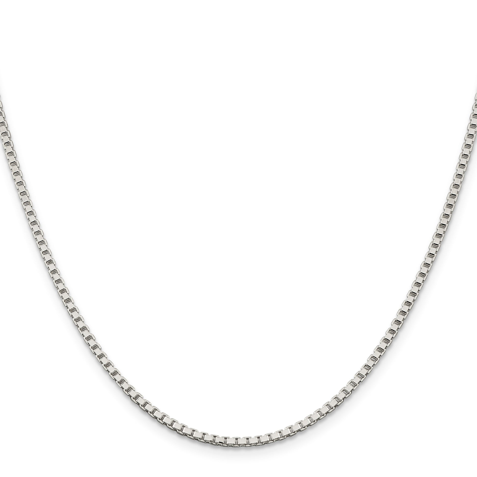 Sterling Silver 2mm Box Chain w/2in ext.
