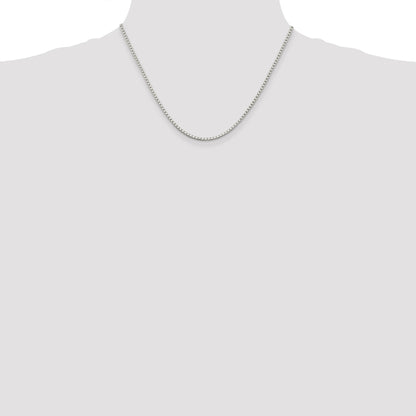 Sterling Silver 2mm Box Chain w/2in ext.