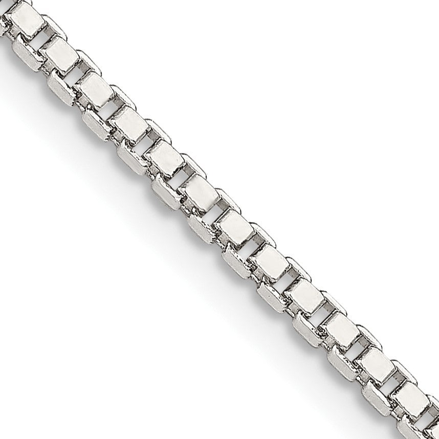 Sterling Silver 2mm Box Chain w/4in ext.