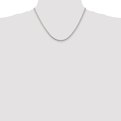 Sterling Silver Rhodium-plated 2.5mm Box Chain