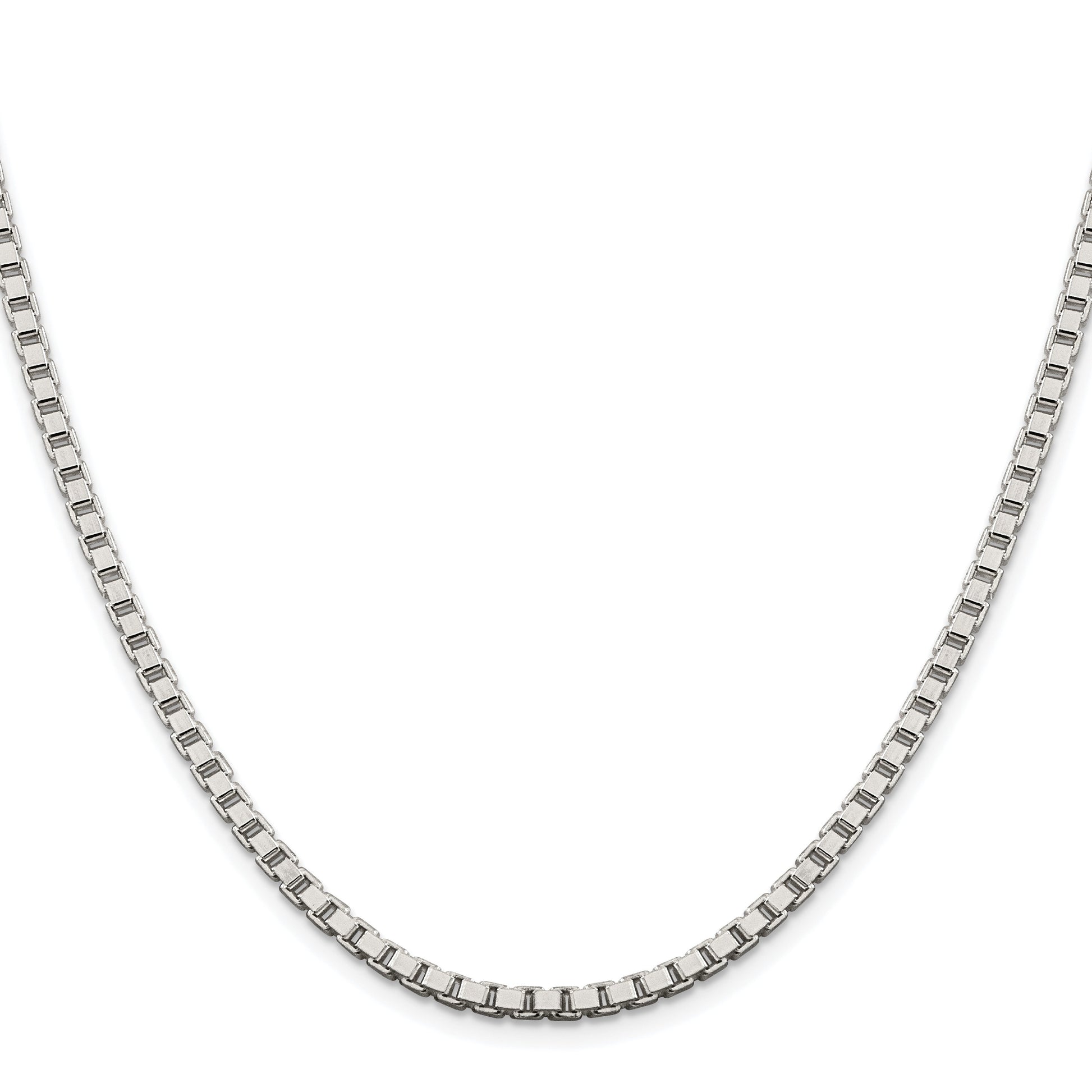 Sterling Silver Rhodium-plated 3.25mm Box Chain