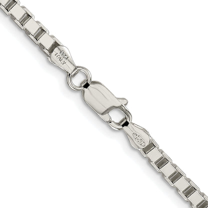 Sterling Silver Rhodium-plated 3.25mm Box Chain