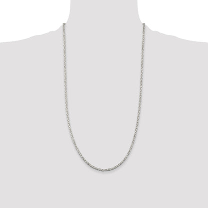 Sterling Silver 2.5mm Byzantine Chain