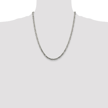 Sterling Silver 3.25mm Byzantine Chain