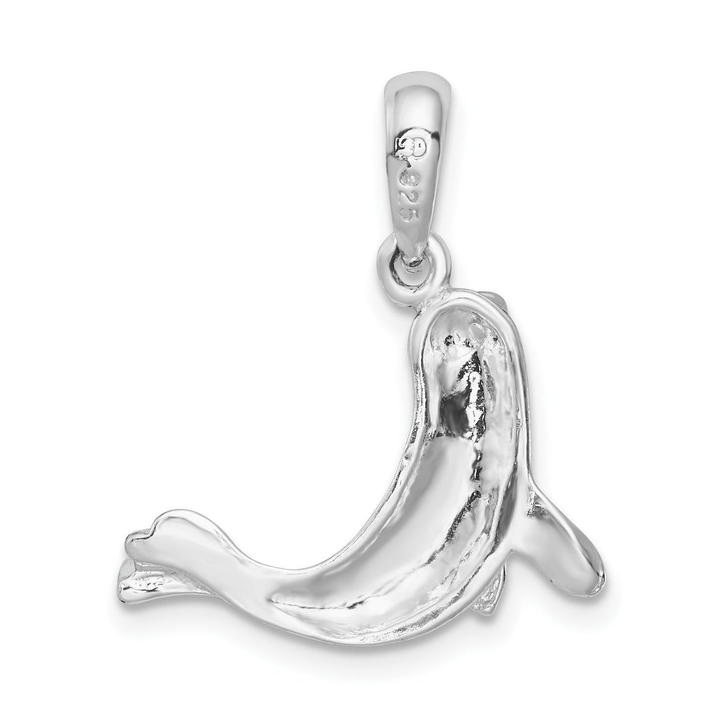 De-Ani Sterling Silver Rhodium-Plated Polished Seal Pendant