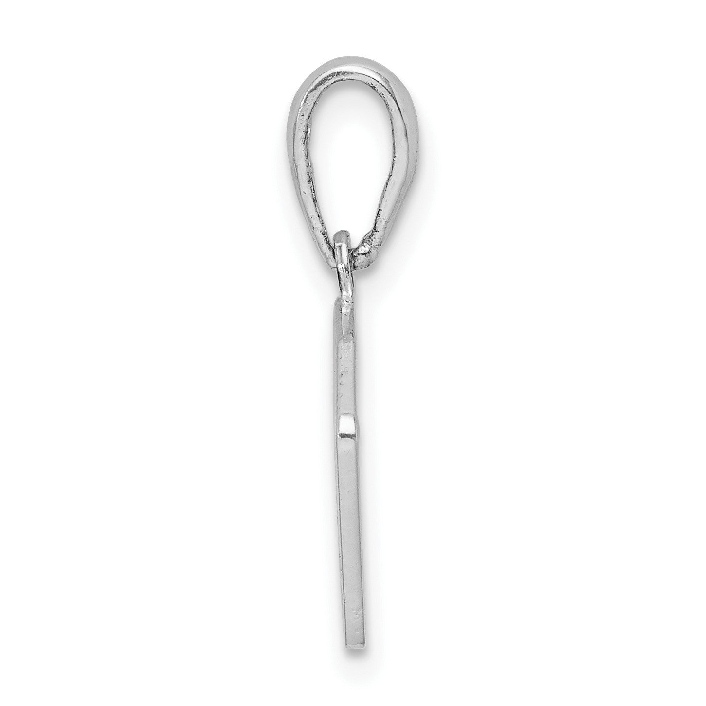 De-Ani Sterling Silver Rhodium-plated Polished 4 Aces Good Luck Playing Cards Pendant