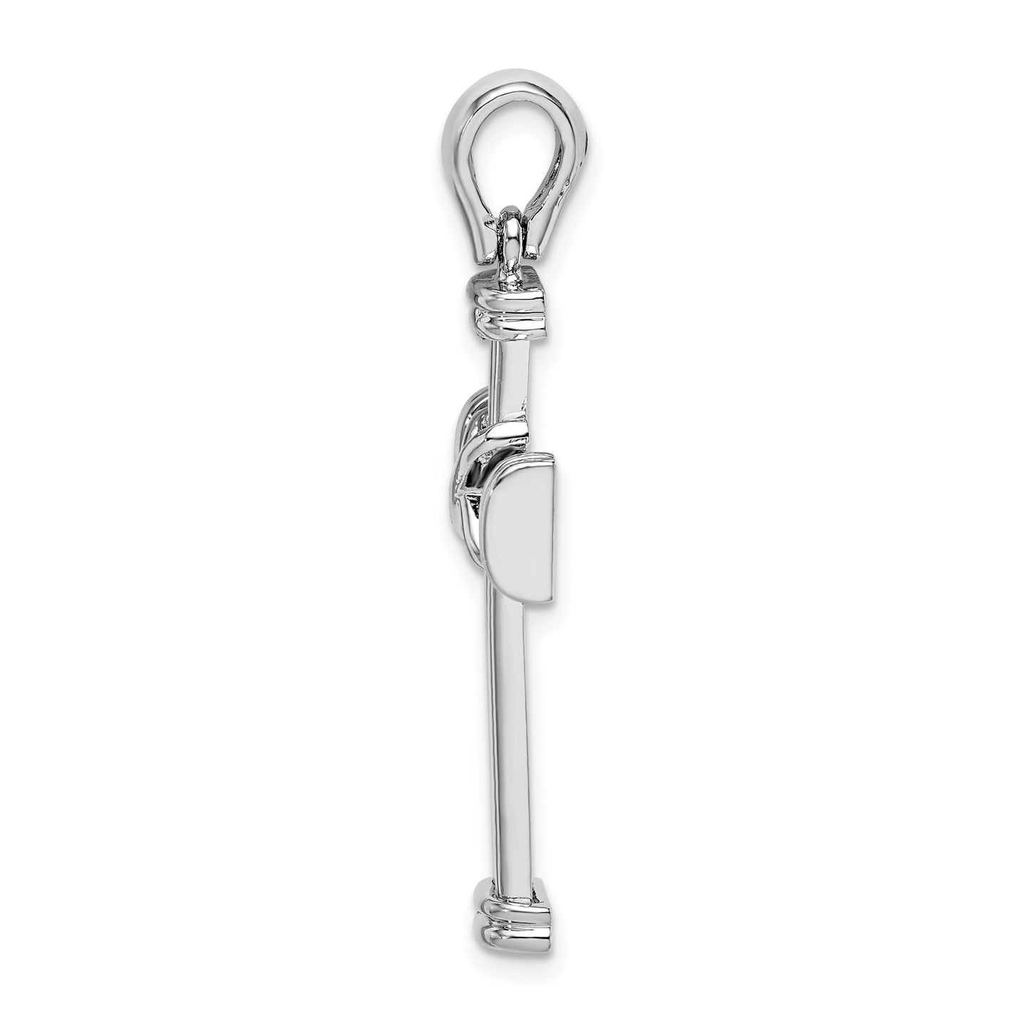 De-Ani Sterling Silver with Endcaps and X-Center Latin Cross Pendant