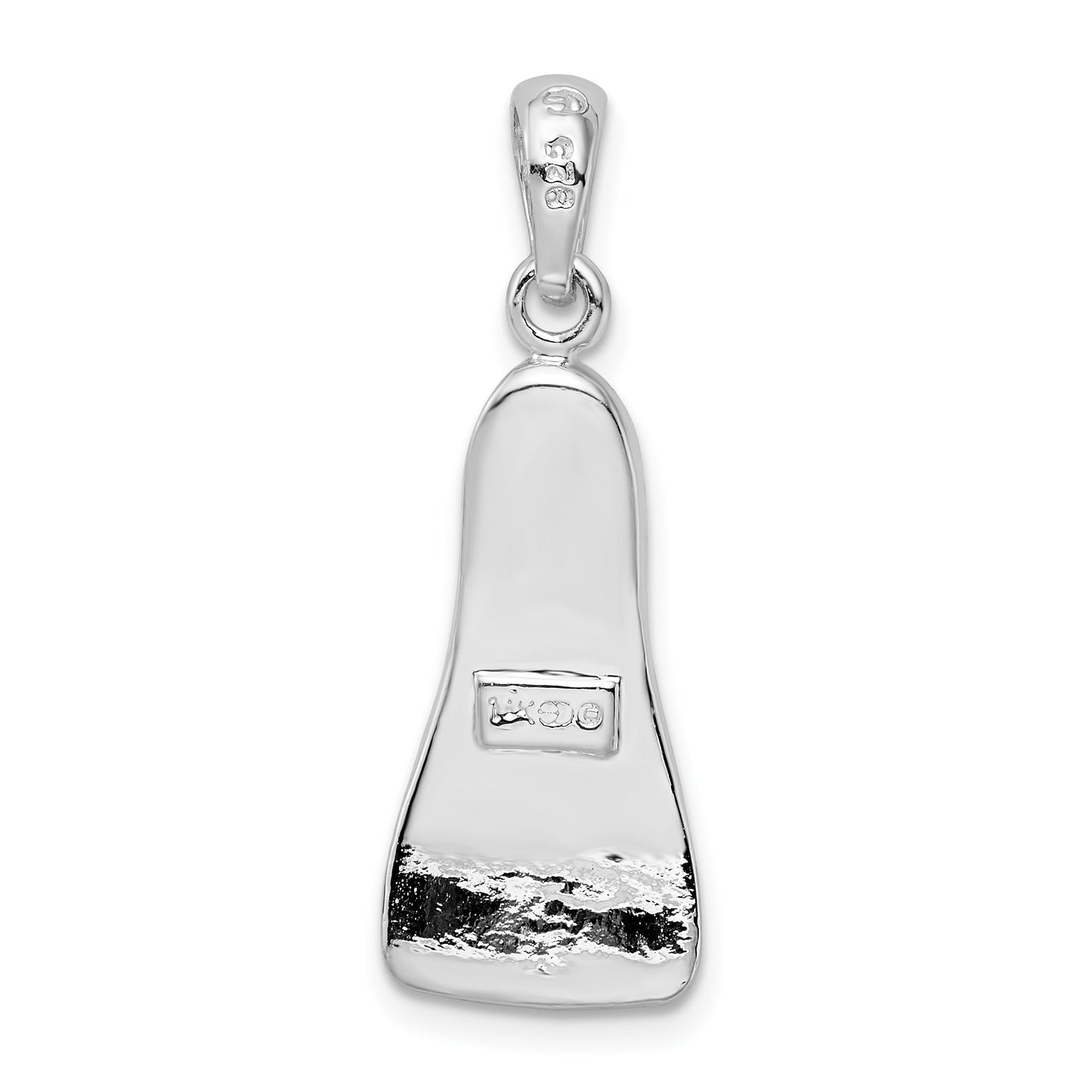 De-Ani Sterling Silver Rhodium-Plated Polished 3D Scuba Flipper Pendant