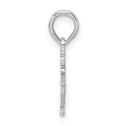 De-Ani Sterling Silver Rhodium-Plated Polished Bahamas Cruise Ship Pendant