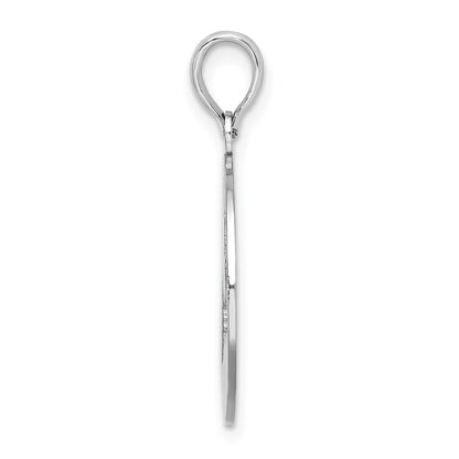 De-Ani Sterling Silver Rhodium-plated Polished Cape Cod Cut-Out Pendant