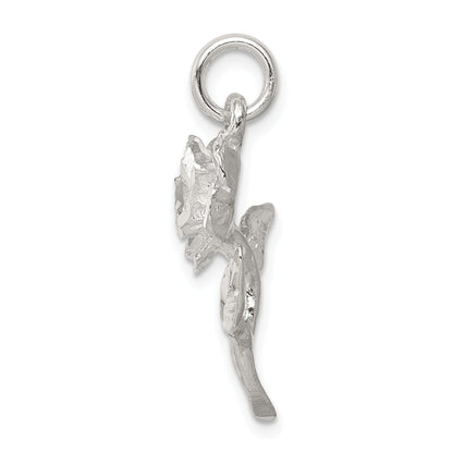 Sterling Silver Rose Pendant