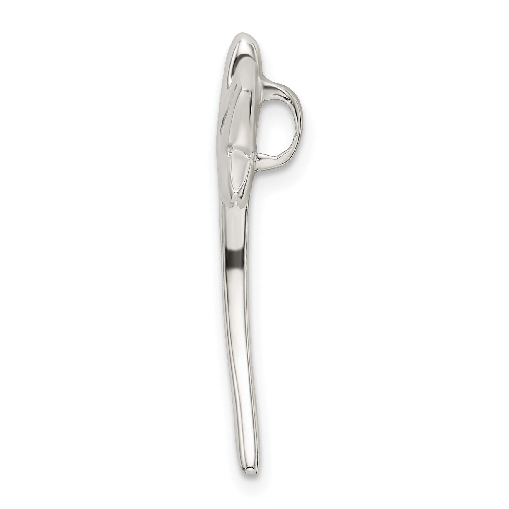 Sterling Silver Polished Dragonfly Chain Slide