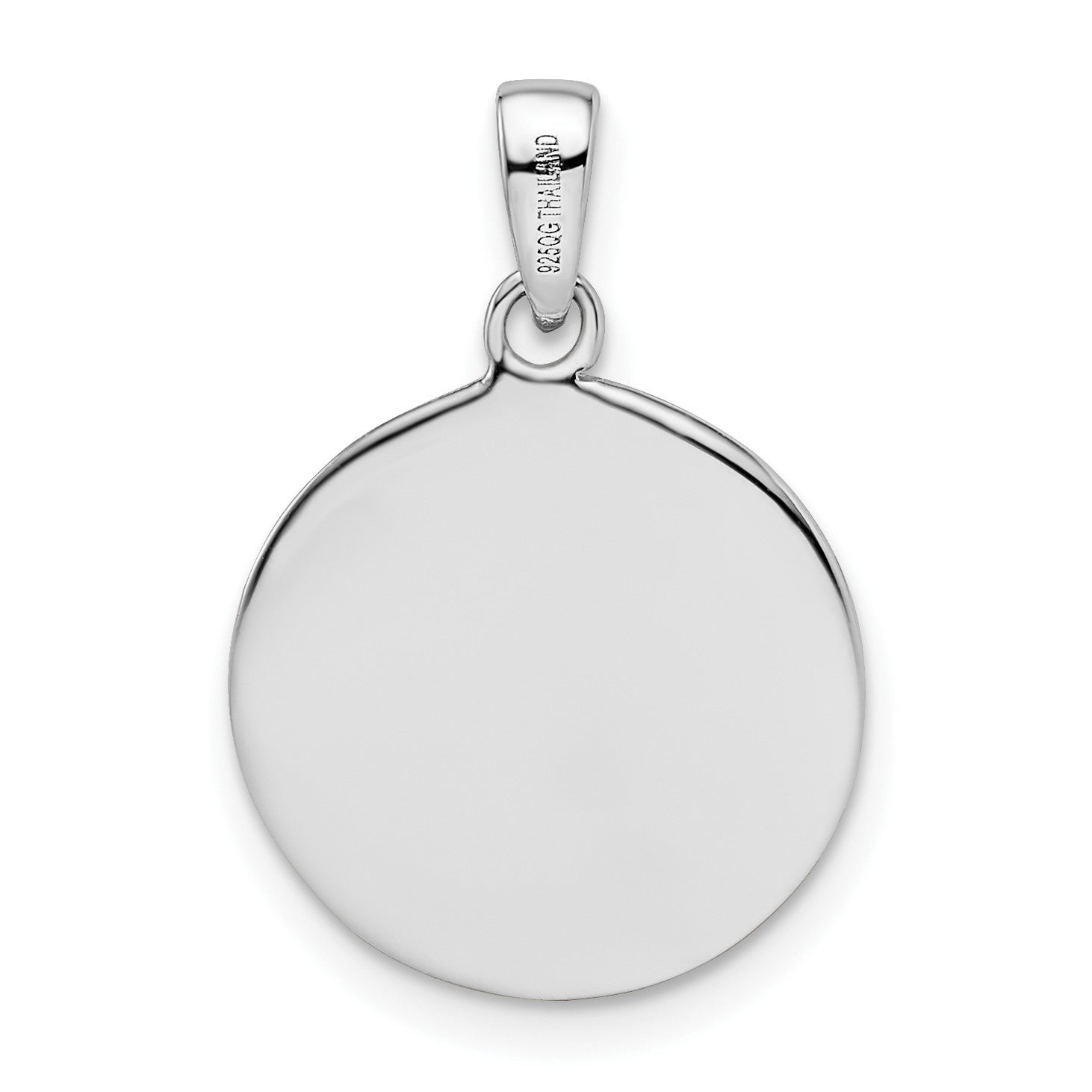 Sterling Silver Rhodium-plated Oxidized Circle Tree Pendant