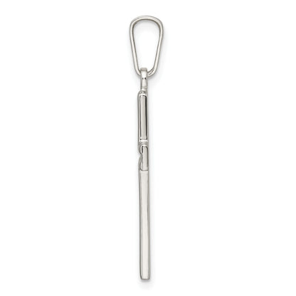 Sterling Silver Polished and Satin Latin Cross Pendant