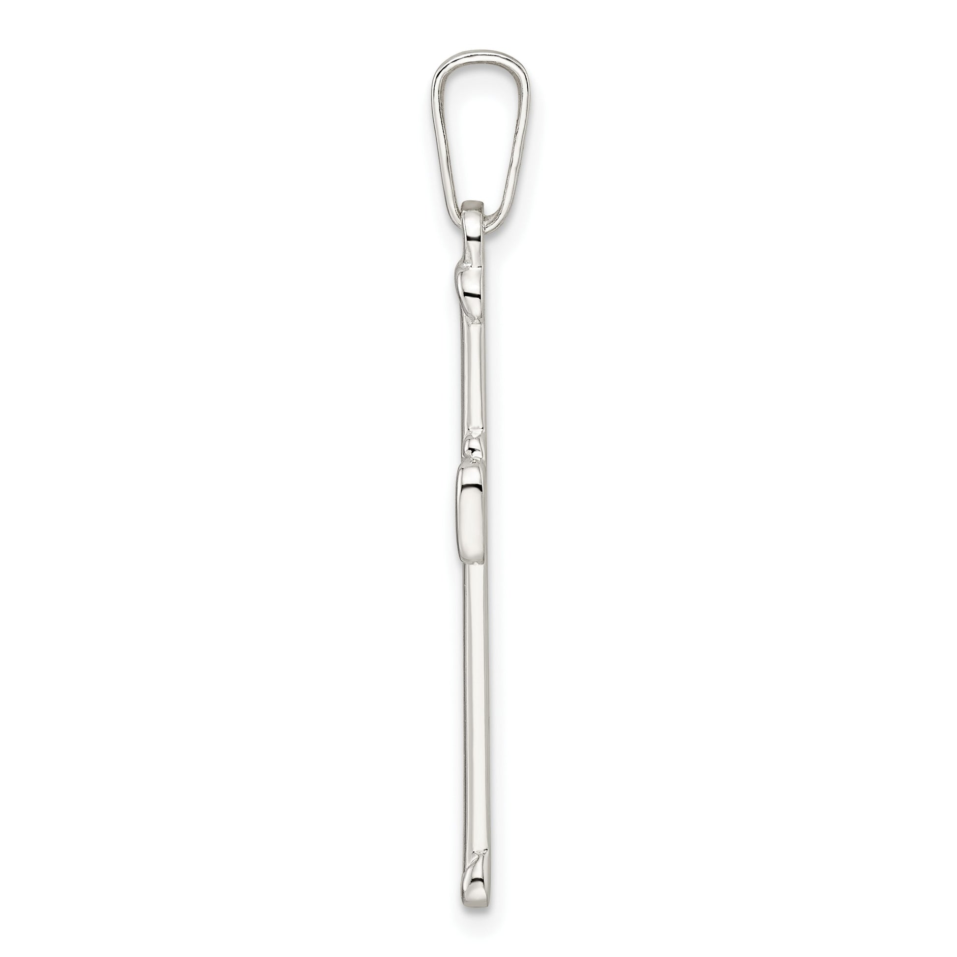 Sterling Silver Polished Cross Pendant