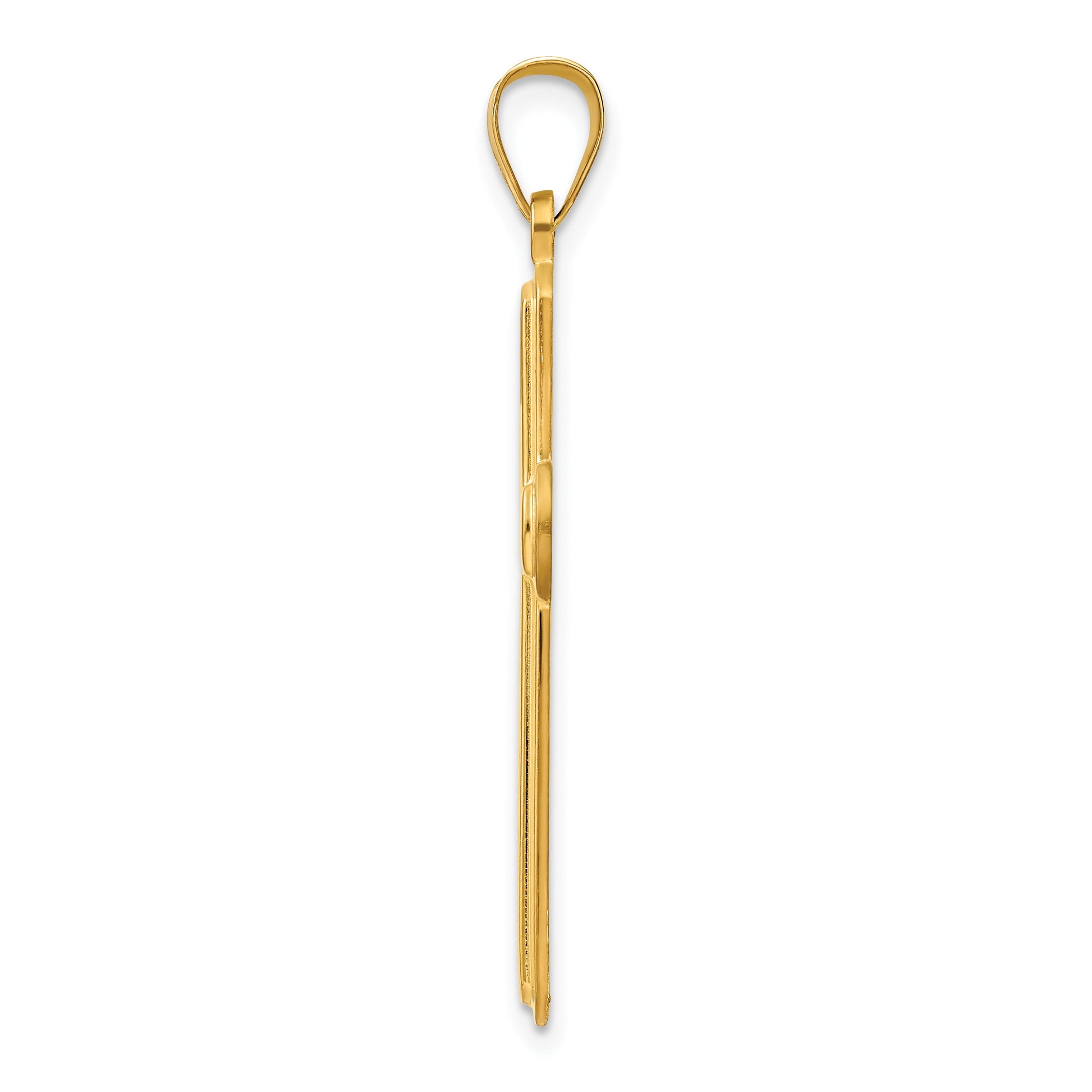 Sterling Silver Gold-tone Polished Solid Cross Pendant