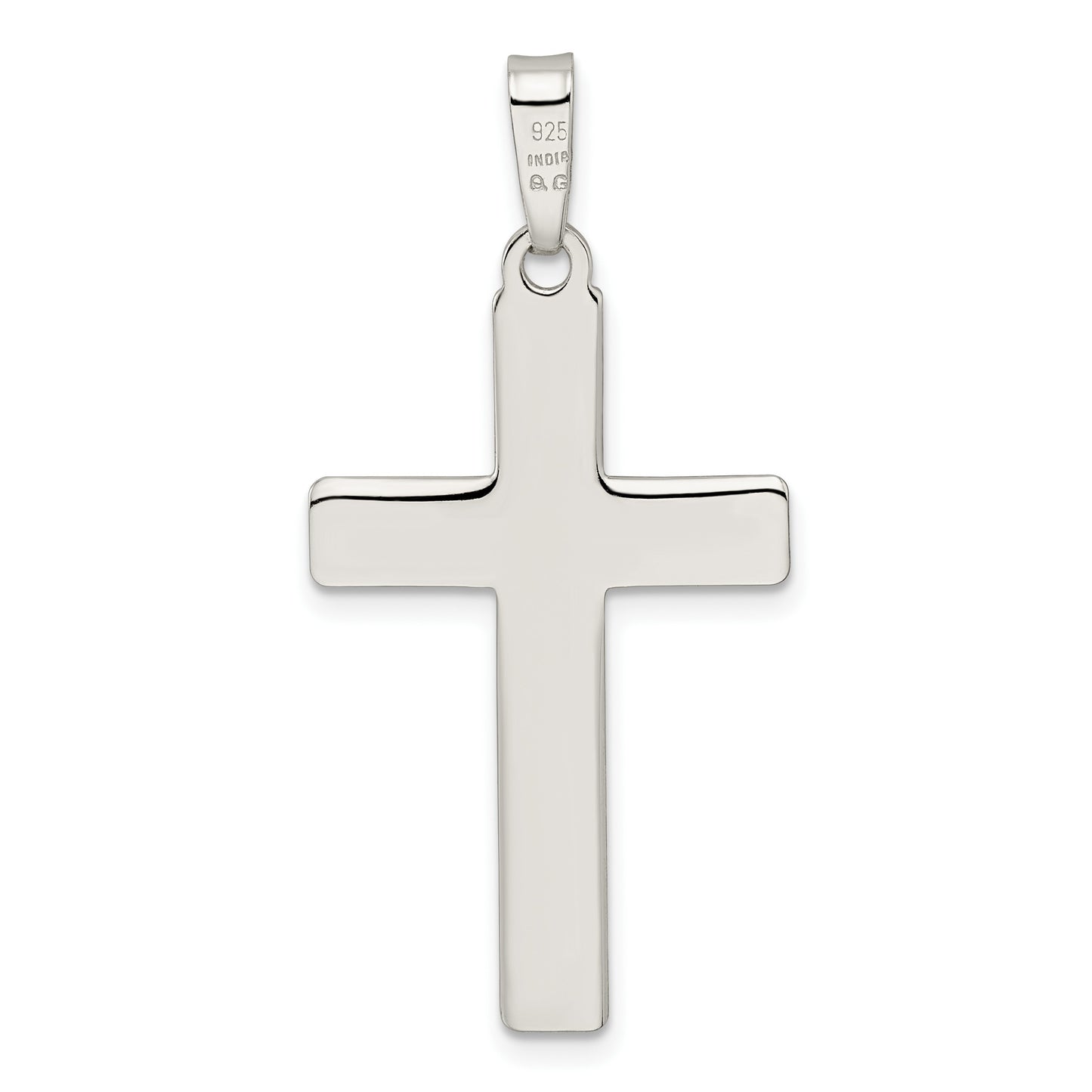Sterling Silver Diamond-cut Latin Cross Pendant