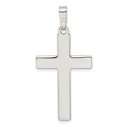 Sterling Silver Diamond-cut Latin Cross Pendant