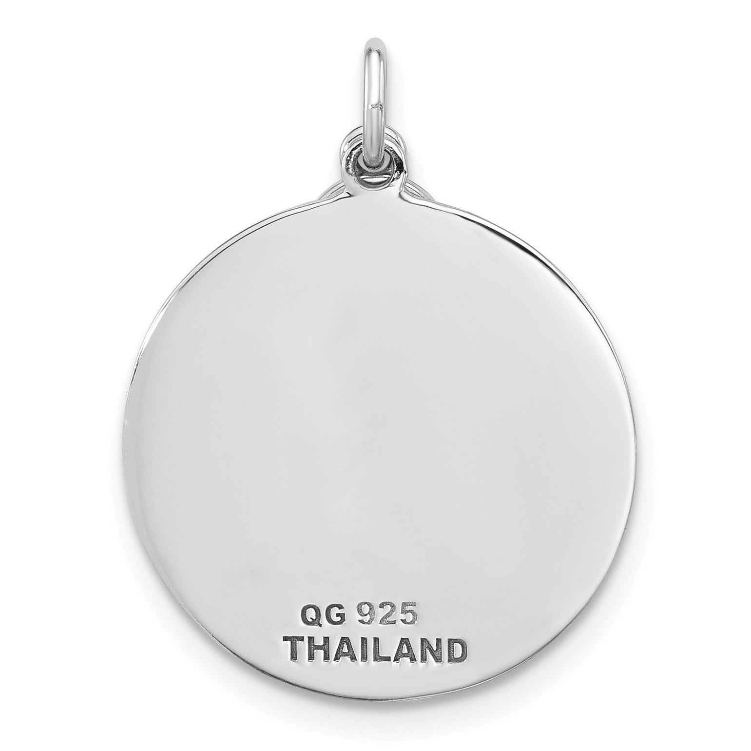 Sterling Silver Rh-plated Enameled THOUGHTS OF YOU.. Pendant