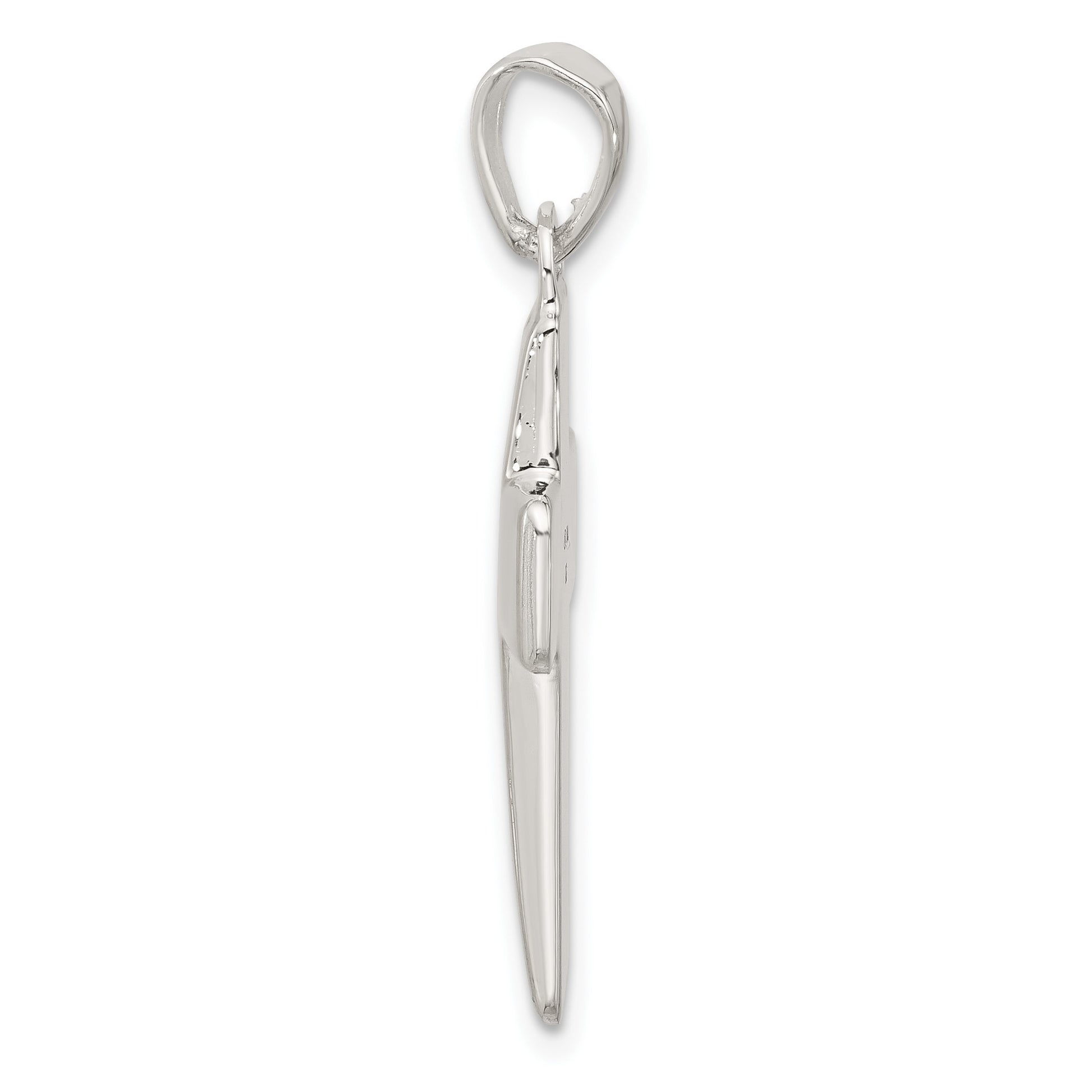 Sterling Silver Polished Cross Pendant