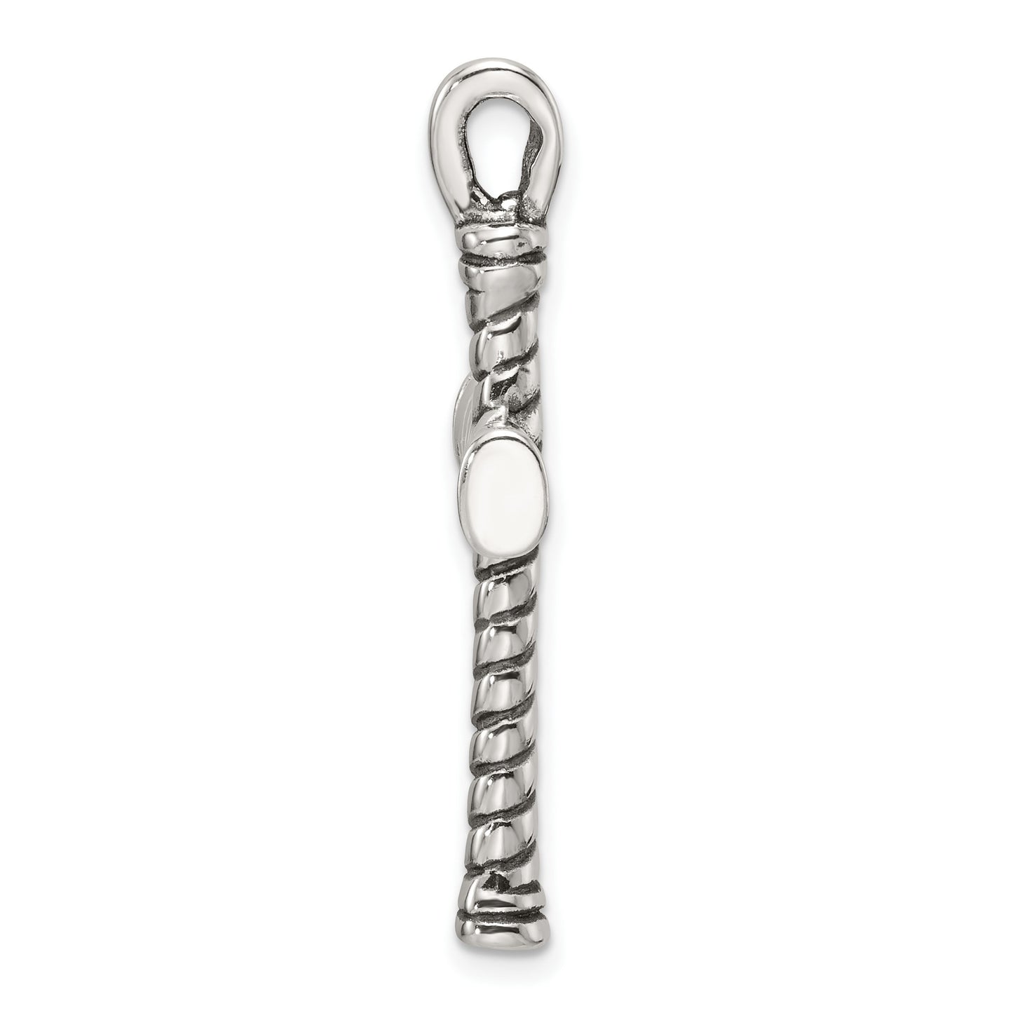 Sterling Silver Polished and Antiqued Cross Pendant