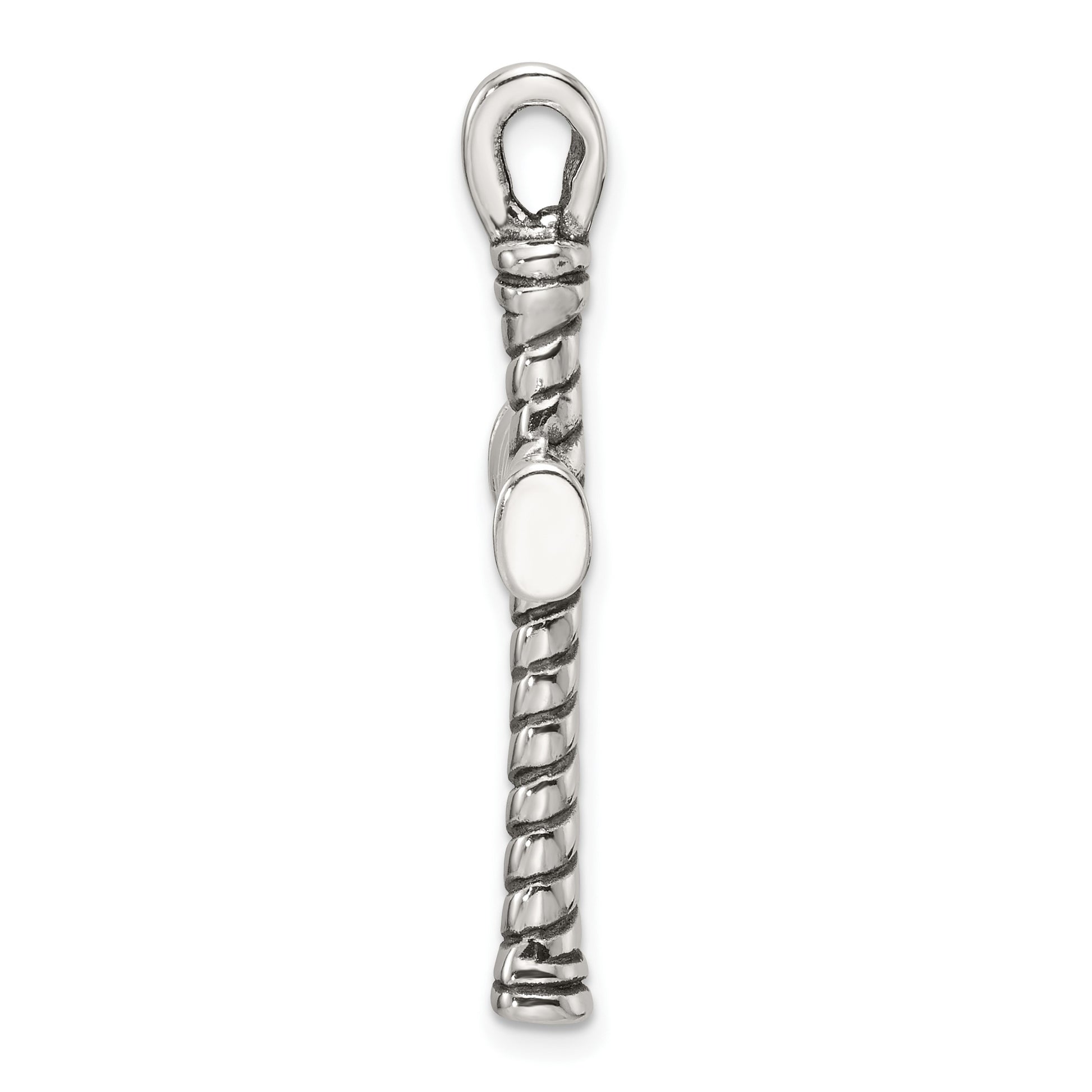 Sterling Silver Polished and Antiqued Cross Pendant