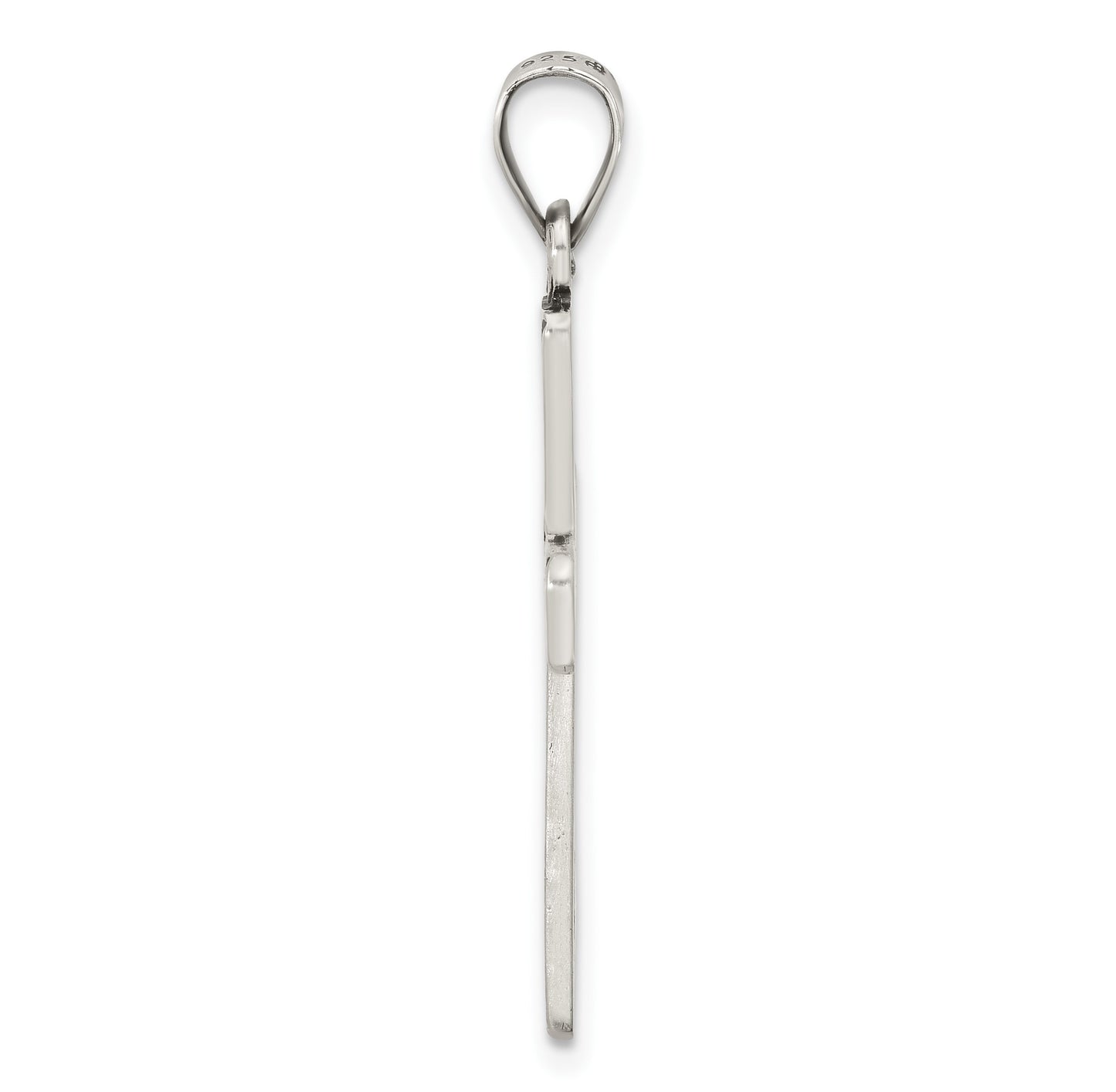 Sterling Silver Antiqued Solid Cross Pendant
