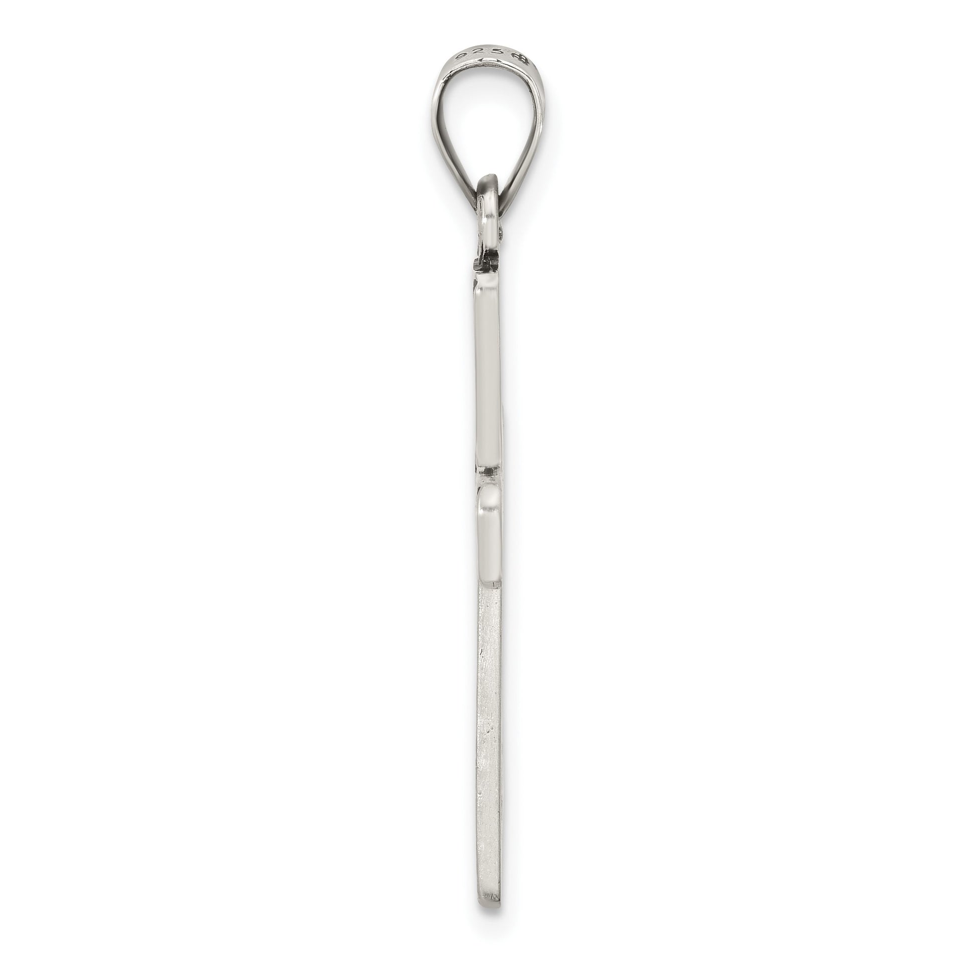 Sterling Silver Antiqued Solid Cross Pendant