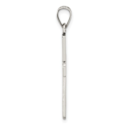 Sterling Silver Antiqued Solid Cross Pendant