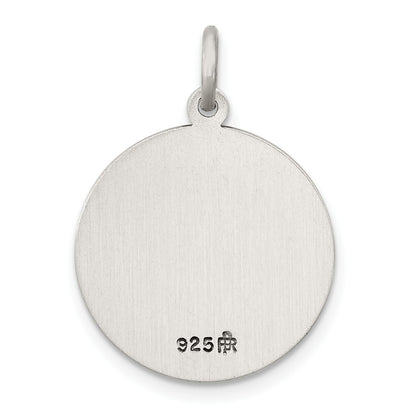 Sterling Silver Antiqued Solid Mother Teresa Medal