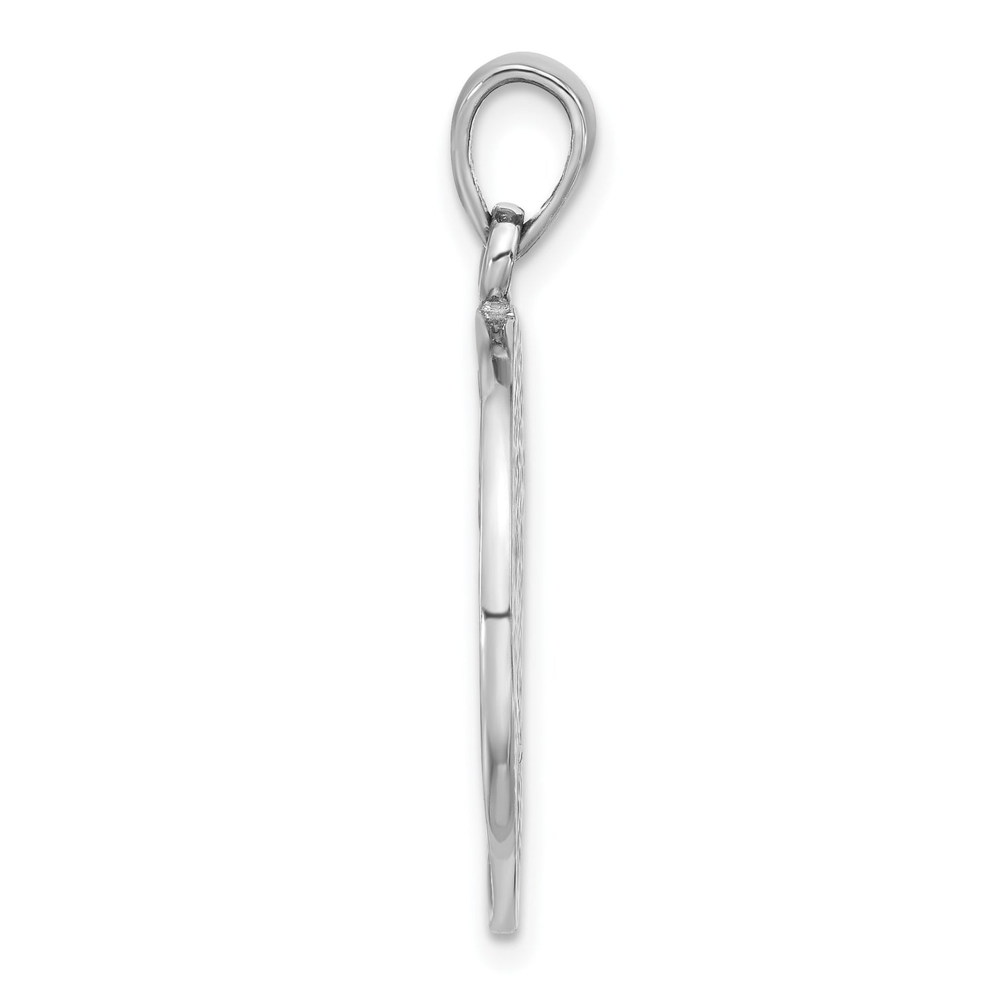 Sterling Silver Rhodium-Plated Polished Star of David in Tree Round Pendant
