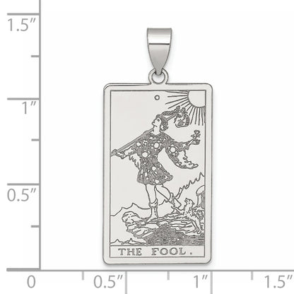 Sterling Silver The Fool Tarot Card Pendant