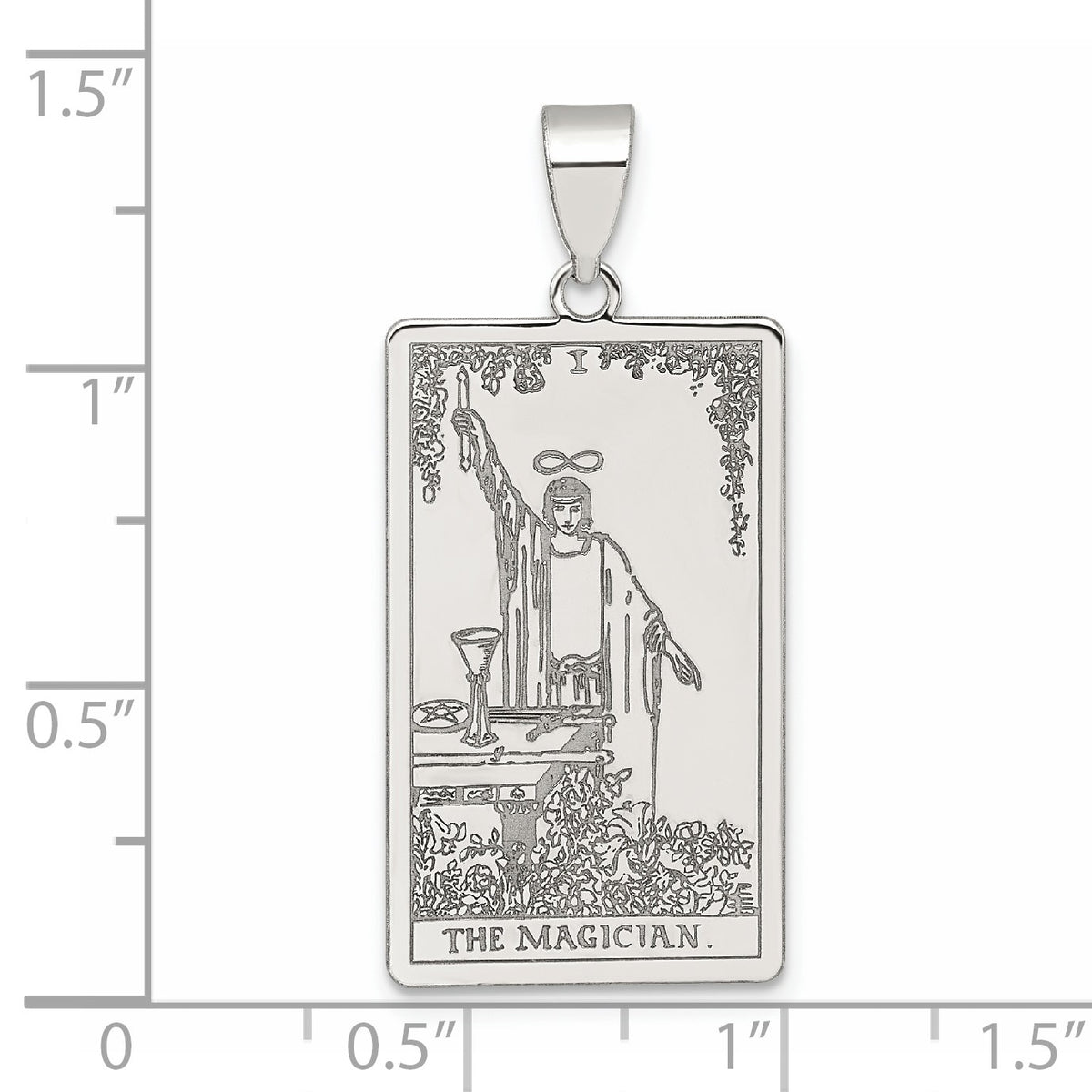 Sterling Silver The Magician Tarot Card Pendant