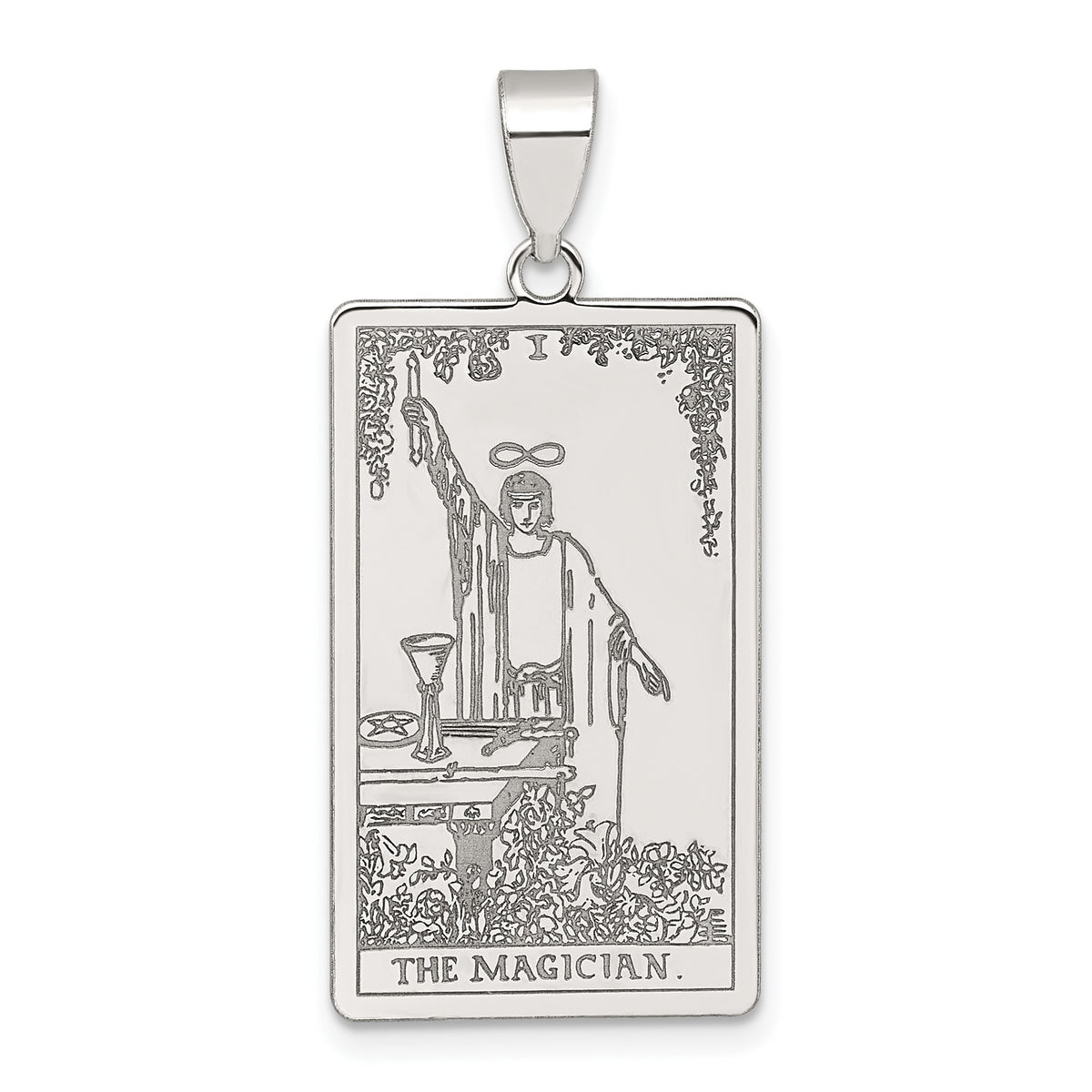 Sterling Silver The Magician Tarot Card Pendant