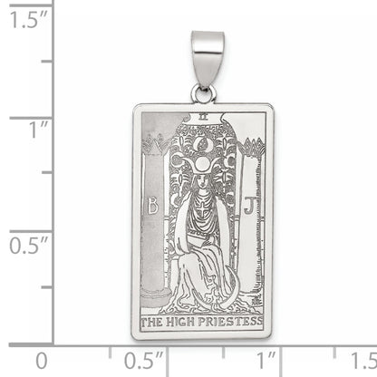 Sterling Silver The High Priestess Tarot Card Pendant
