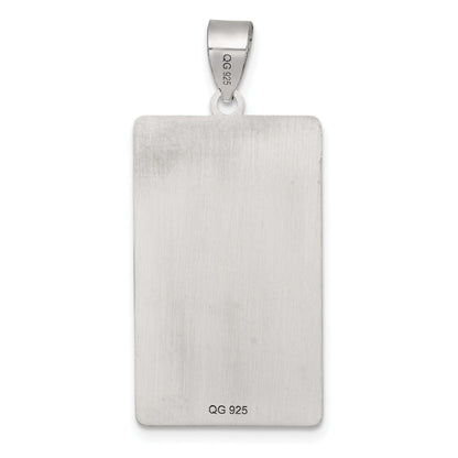 Sterling Silver Justice Tarot Card Pendant