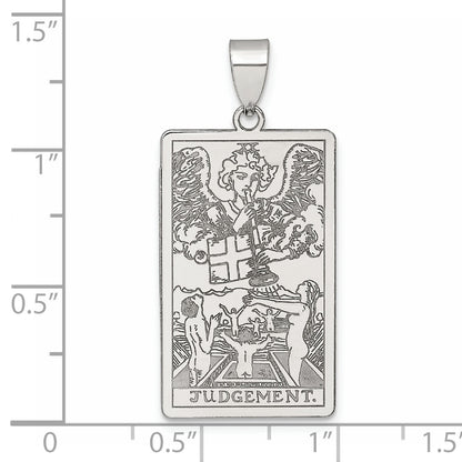 Sterling Silver Judgement Tarot Card Pendant