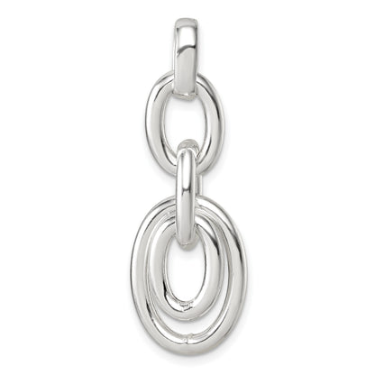 Sterling Silver Moveable Oval Links Pendant