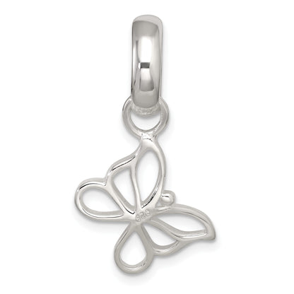 Sterling Silver Polished Cut-out Butterfly Pendant