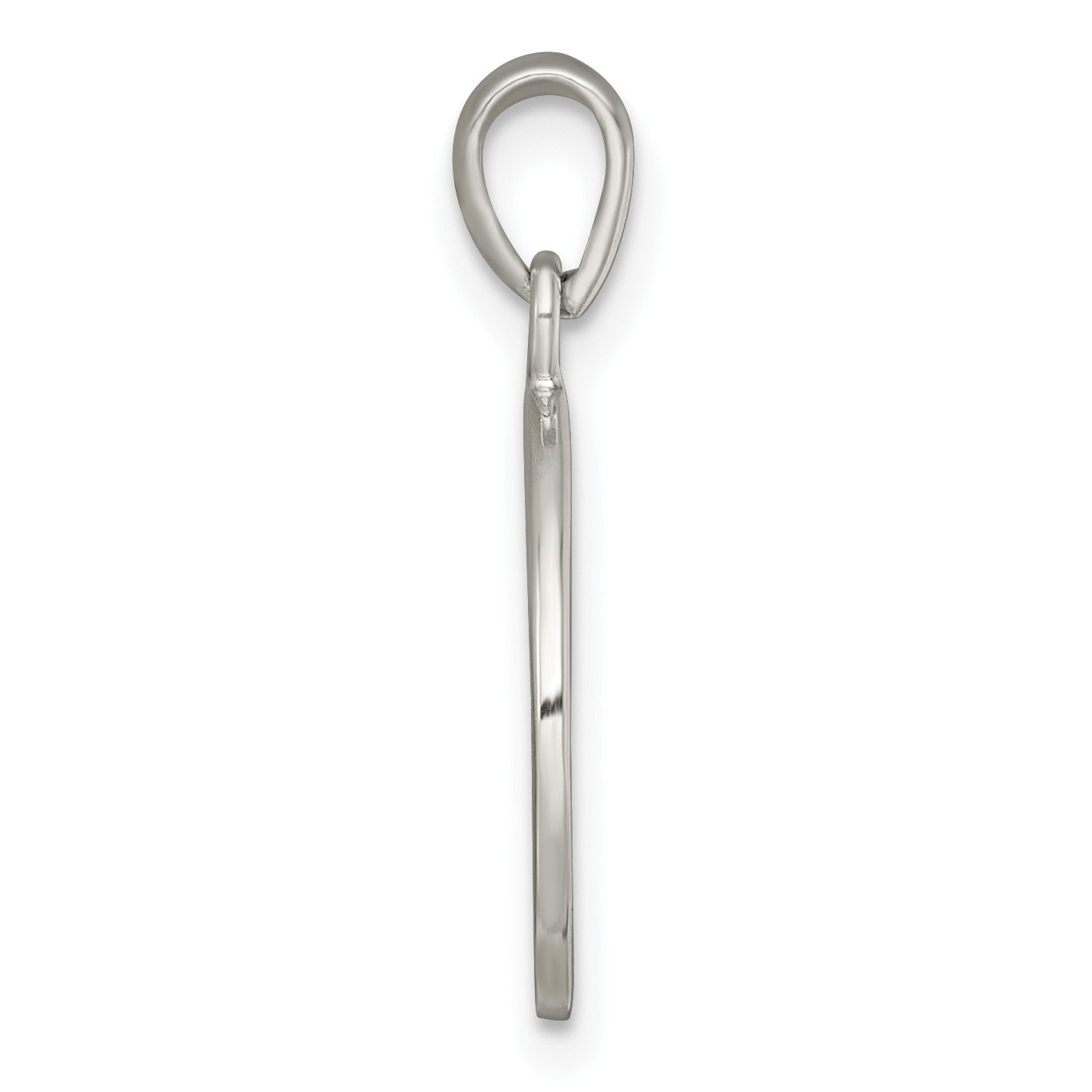 Sterling Silver Polished Black Enamel EVERY DAY IS A GIFT FROM GOD Cut Out Cross Disc Pendant