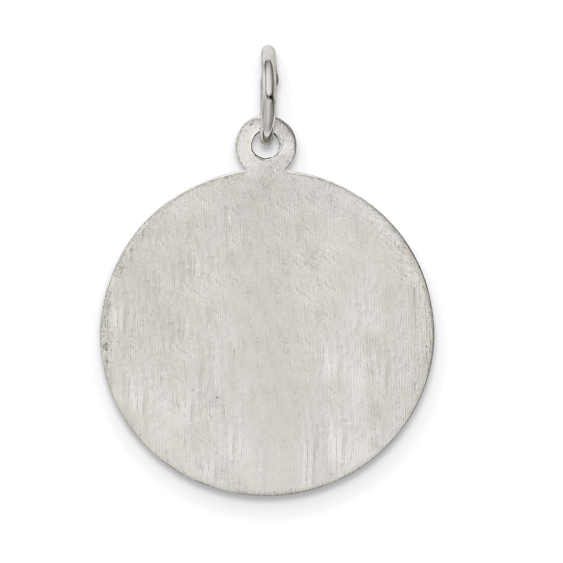 Sterling Silver Rhodium-plated Caduceus Disc