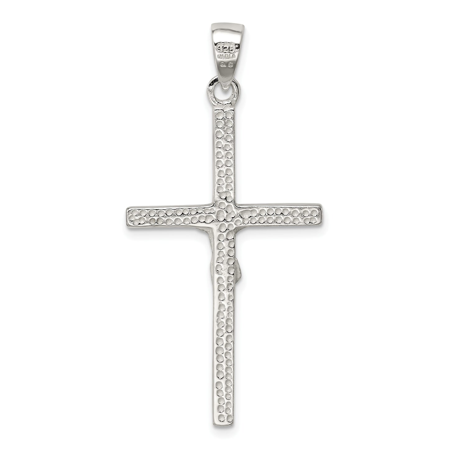 Sterling Silver Polished Crucifix Pendant