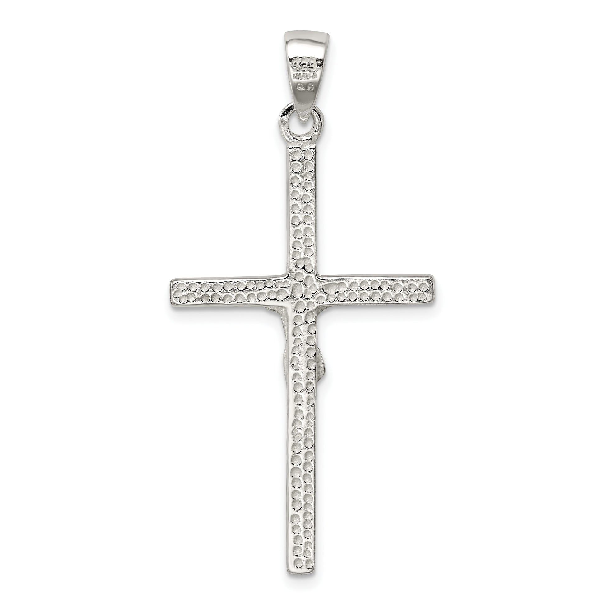 Sterling Silver Polished Crucifix Pendant