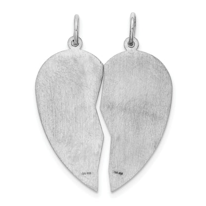 Sterling Silver Rhodium-plated Breakapart Mizpah Charm