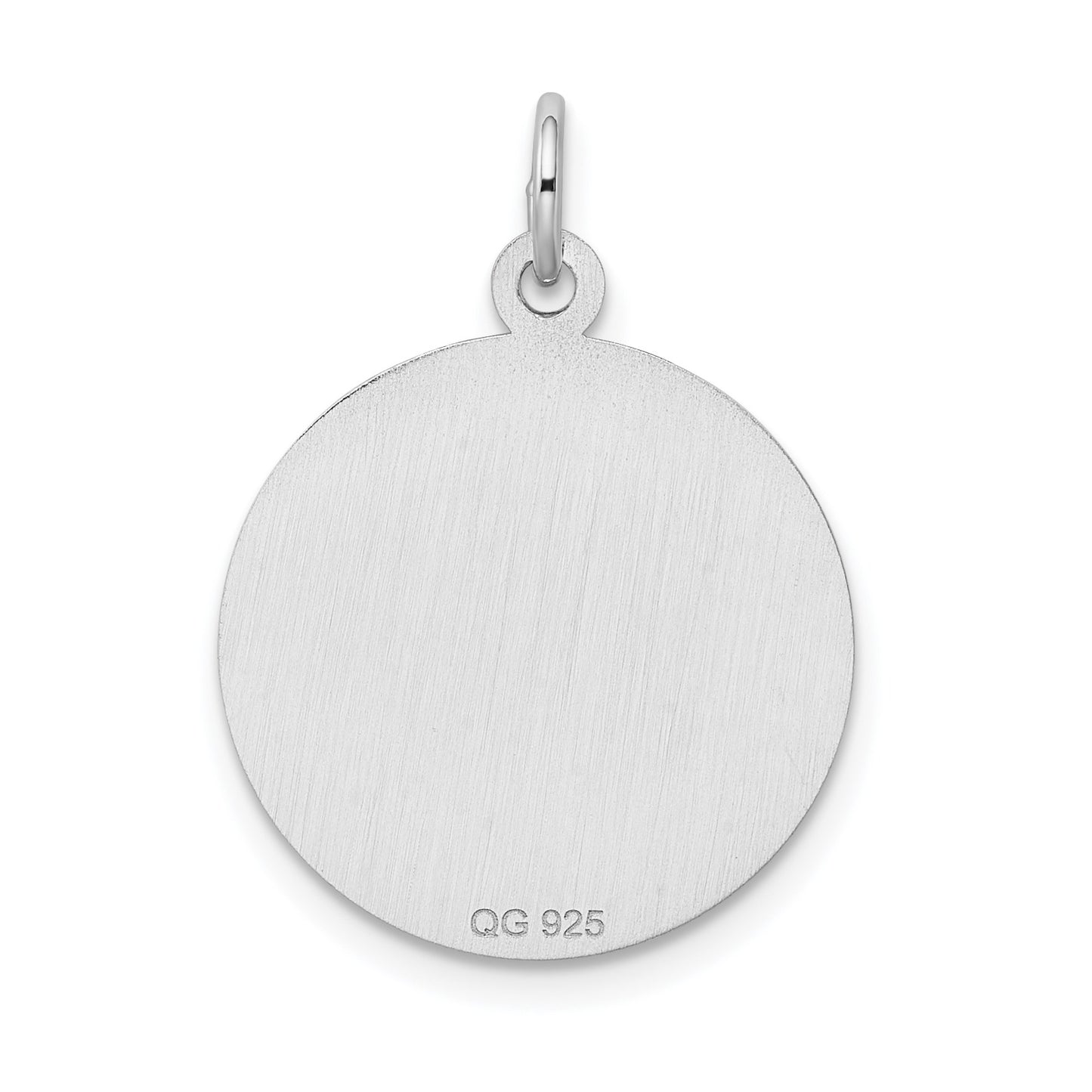 Sterling Silver Rhodium-plated My Best Friend Disc Charm