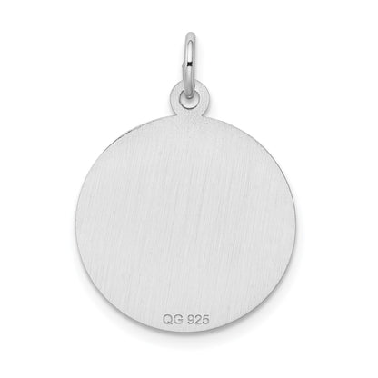 Sterling Silver Rhodium-plated My Best Friend Disc Charm