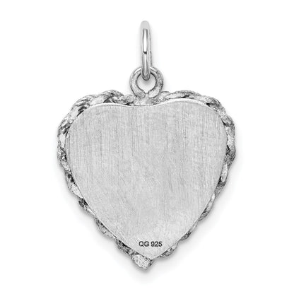 Sterling Silver Rhodium-plated My Confirmation Disc Charm