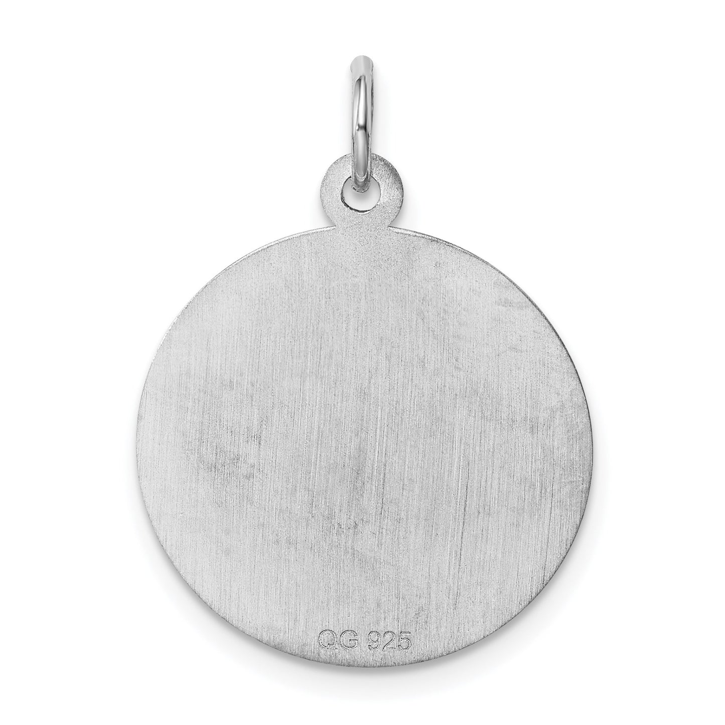 Sterling Silver Rhodium-plated Holy Communion Disc Charm